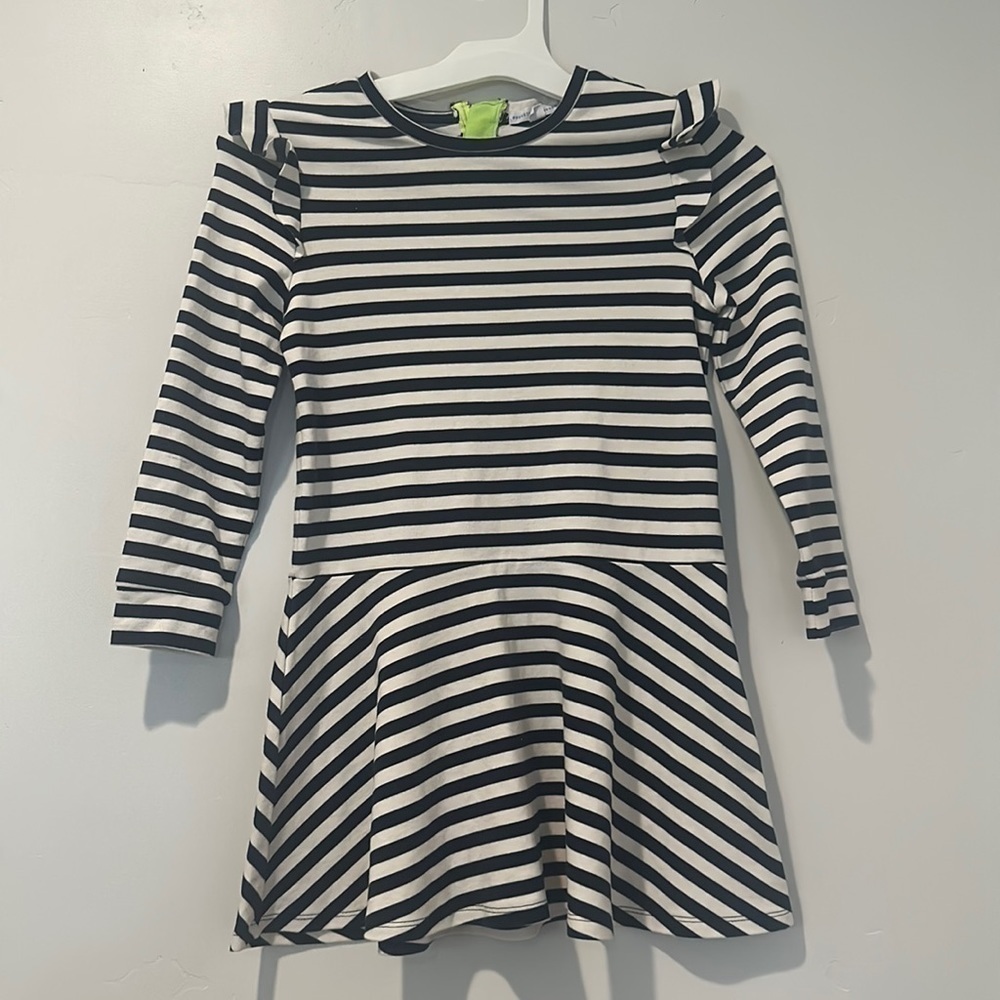 Rockets of Awesome skater striped ruffle dress 8
